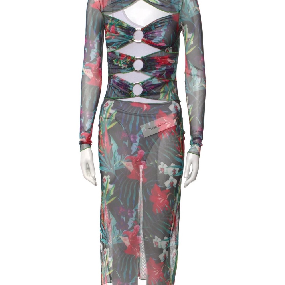 Kim Shui Floral Sheer Midi Dress